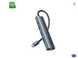 USB-C HUB VENTION 5u1 0.15cm sivi 044176