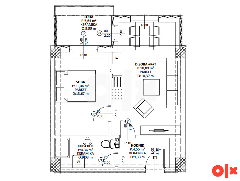 Dvosoban stan Banja Luka 42m2 2