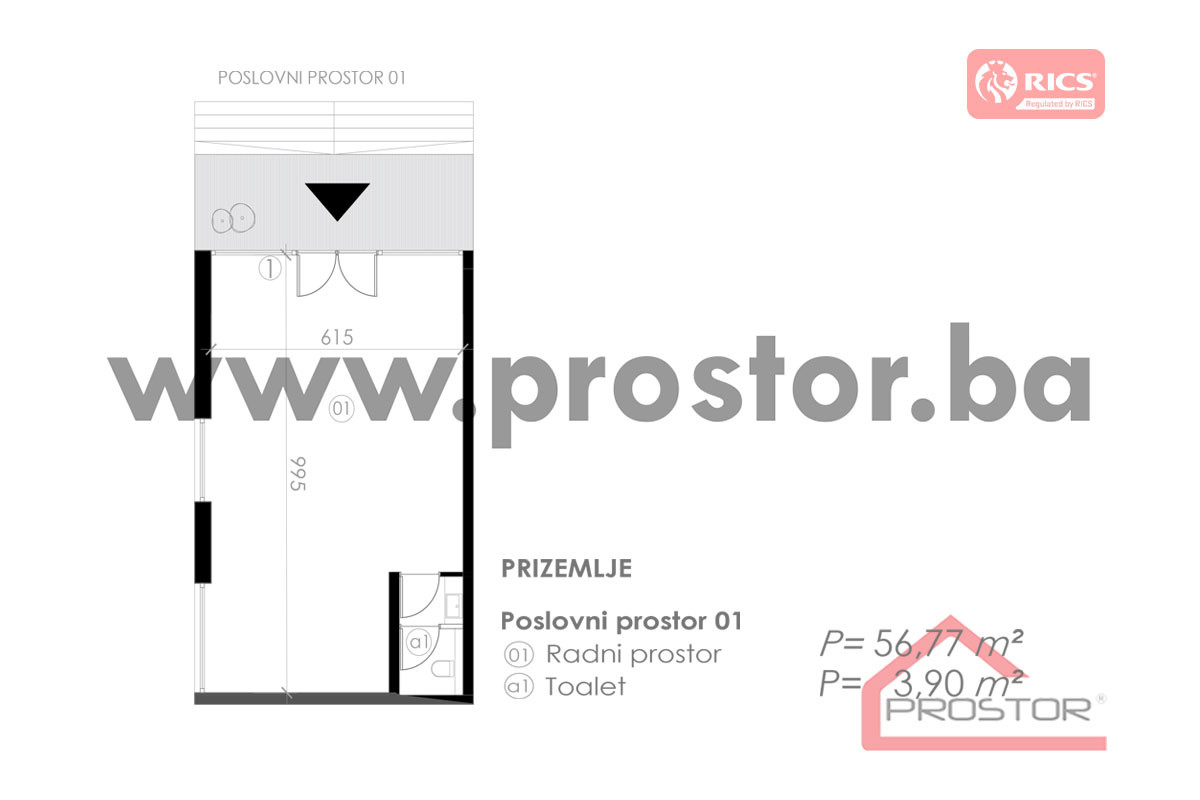 Novogradnja STUP!Poslovni prostor, 60m2, 4.120KM/m2 2