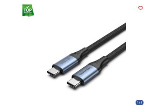 Kabal USB-C na USB-C 240W 4.0 VENTION 1m crni 044096