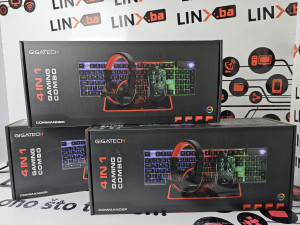 Gigatech Gaming Combo 4u1, 4/1 Tastatura,Tipkovnica,Miš,Slušalice
