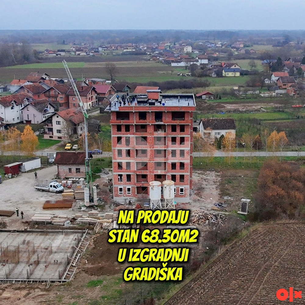 Stan u izgradnji 68.30m2 Gradiška