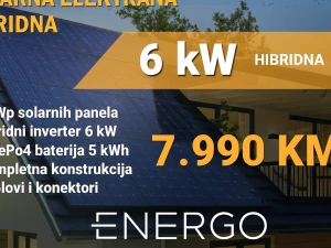 HIBRID 6kW Solarna elektrana Trofazna Solarni Paneli
