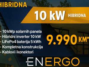 10kW HIBRIDNA Trofazna Solarna elektrana Akumulatori