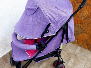 DJECIJA KOLICA Bebe  KISOBRAN PINK +Ležeći položaj