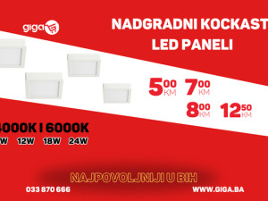 GIGA.BA NADGRADNI LED PANEL KOCKA 6W 12W 18W 24W 4000K 6000K