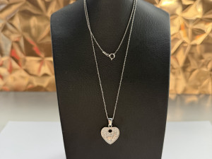 Lancic i privjesak zenski srebro 925