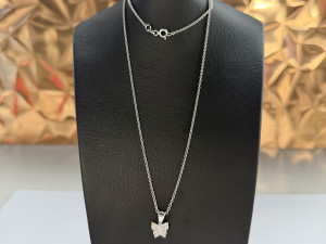 Lancic i privjesak zenski srebro 925