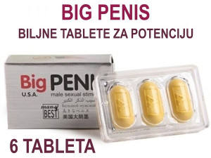BIG PENIS - 6 KOM - BILJNE TABLETE ZA POTENCIJU POVEĆANJE PENISA