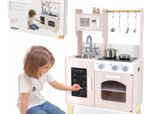 VIGA Mali sef drvena kuhinja / kuvar set za djecu - pink