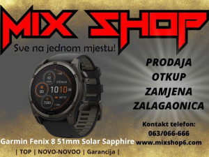 Garmin Fenix 8 51mm Solar Sapphire Premium *Novoo* 51 mm sat GPS