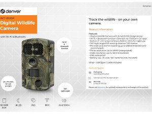 Kamera za snimanje divljih životinja Denver WCT-8026W