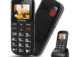 Telefon na tipke Artfone CS182 sa charging dock-om Black