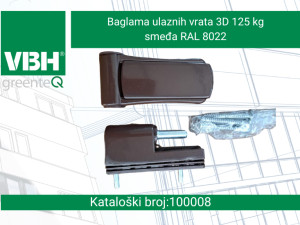 Baglama ulaznih vrata 3D 125 kg smeđa RAL 8022