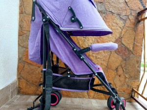 DJECIJA KOLICA Bebe  KISOBRAN PINK +Ležeći položaj