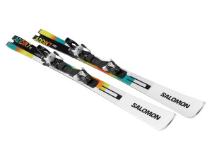 Skije SALOMON Set E Addikt PRO 76 White Black Caprib