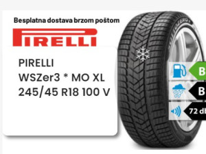 245/45 R 18 100V XL PIRELLI WSZer3 * MO