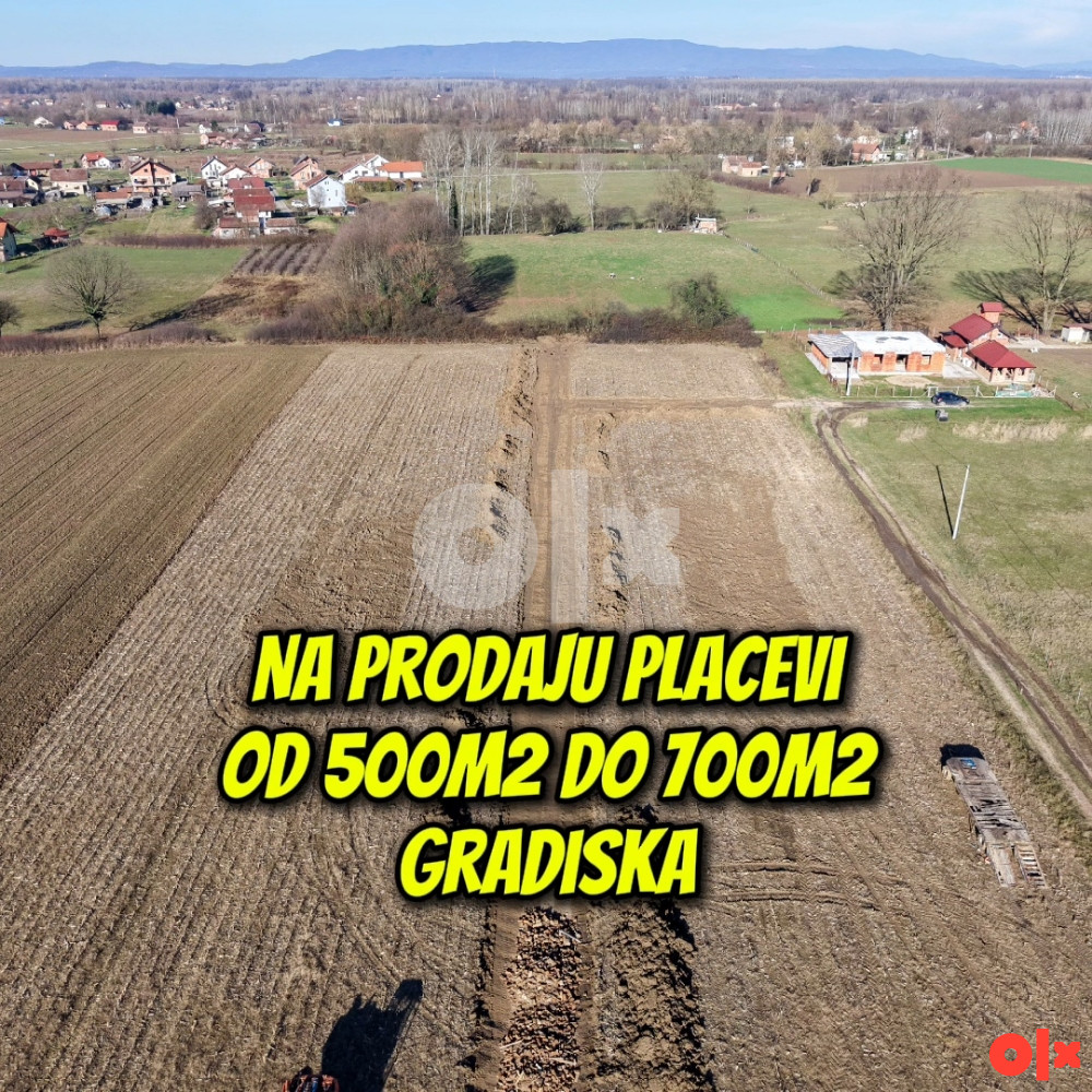 Placevi od 500m2 do 700m2 Gradiška