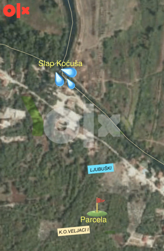 Građevinsko zemljište Ljubuški / Veljaci / Slap Koćuša / 350 m2 2