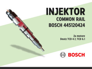 Injektor common rail Bosch 445120424 | za Deutz TCD 4.1; TCD 6.1