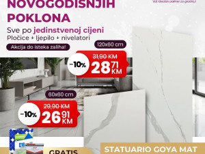 PLOČICA SA LJEPILOM I NIVELATORIMA GRATIS!