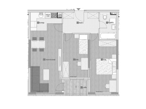 Trosoban stan u izgradnji 61m2 kod TC Delta