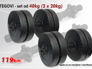 Tegovi Bučice - Set 42kg (2x21kg)