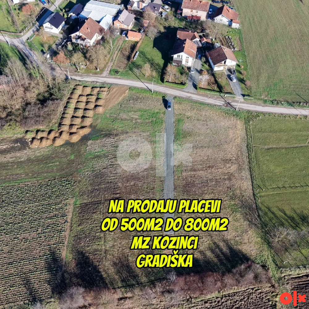Placevi od 500m2 do 800m2, Kozinci