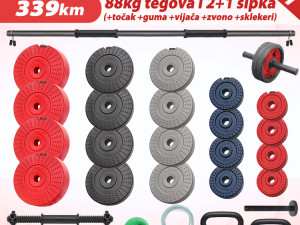 Tegovi & Bučice  Kućna Teretana (ukupno: 95 kg)