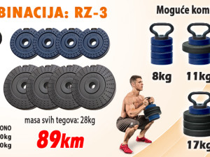 Tegovi + Rusko Zvono Girja (28kg set)
