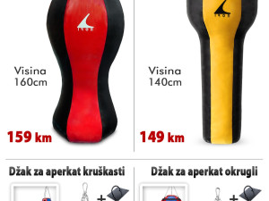 Bokserska vreća  Aperkat & Koljena + GRATIS Nosač!