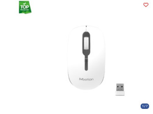 Bežični optički miš MEETION R547 bijelo-sivi 044432