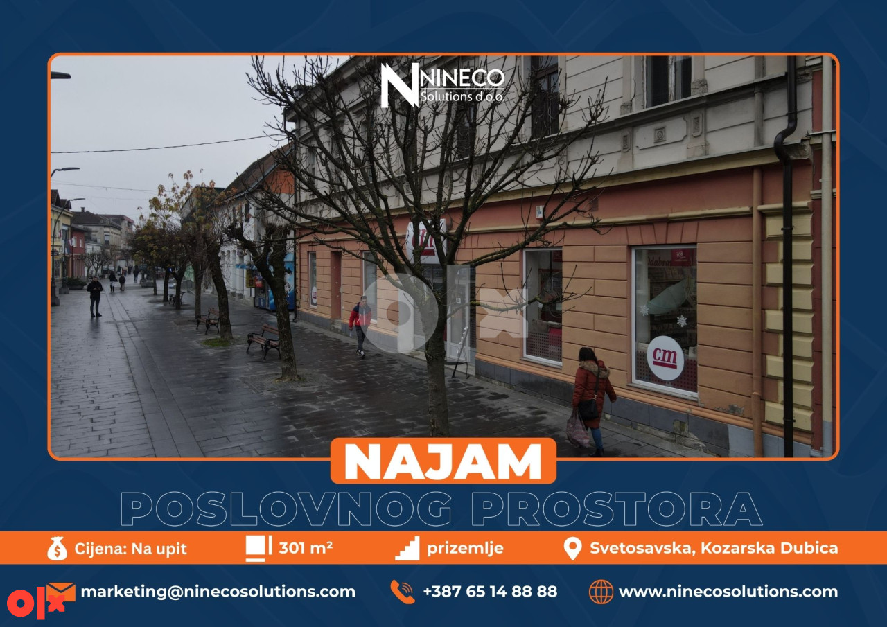 POSLOVNI PROSTOR - KOZARSKA DUBICA - 301 m2