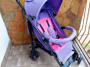 DJECIJA KOLICA Bebe  KISOBRAN PINK +Ležeći položaj