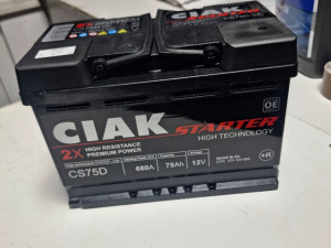 AKUMULATORI 75AH CIAK STARTER GARANCIJA 2 GODINE CIJENA UZ STARI