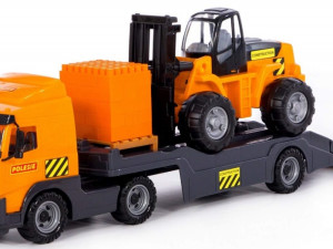 Kamion prikolica bager viljuskar paletar kocke igračke