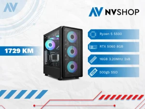 GAMING PC RYZEN 5 5500/A520/16GB/500GBSSD/RTX 5060 8GB/720W/V335