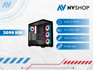 GAMING PC RYZEN 5 5600X/B550/32GB/500SSD/RTX 5060/720W/V745