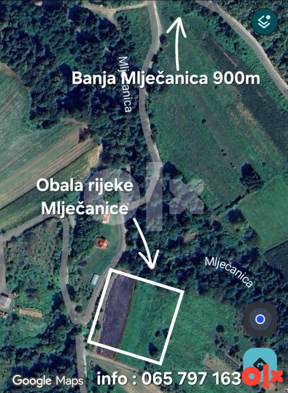 Placevi uz rijeku Mljecanicu