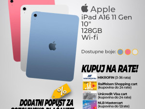 Apple iPad 2025 11th 11'' 128GB Wi-Fi NA RATE 55KM NA 18MJ