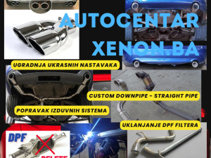 SERVIS AUSPUHA DOWNPIPE STRAIGHT PIPE INOX UKRASNI NASTAVCI DPF