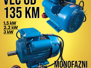Elektro motor monofazni 1.5 2.2 i 3 kw