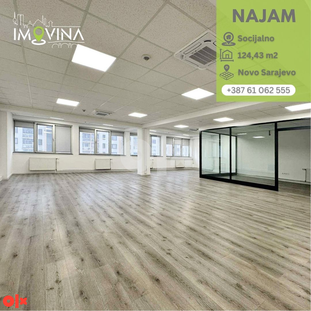 100919 Poslovni prostor za najam 124m2, Socijalno