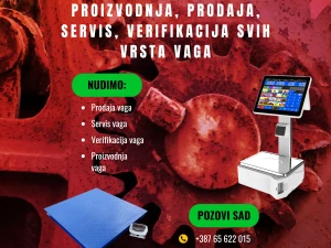 Servis, proizvodnja, prodaja i baždarenje svih vrsta vaga