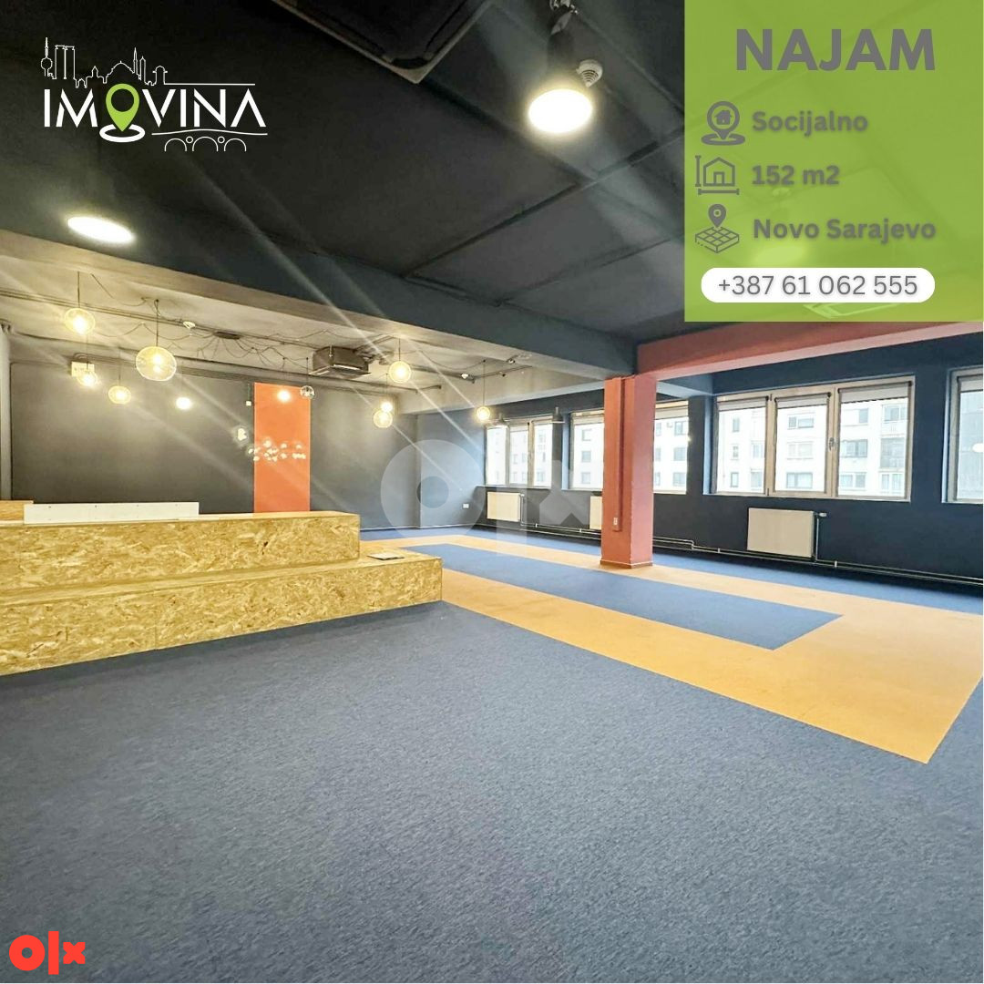 100920 Poslovni prostor za najam 152m2, Socijalno