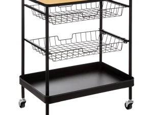 Five kolica kuhinjska s radnom pločom inox crna