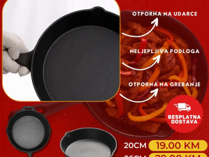 GIGA.BA GUSANA LIVENA TAVA TIGANJ TUCANA 20CM 26CM 30CM