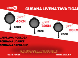 GIGA.BA GUSANA LIVENA TAVA TIGANJ TUCANA 20CM 26CM 30CM