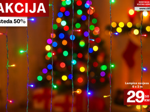 Lampice; Zavjesa; 6 x 3 m; Šarena