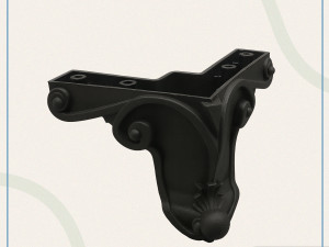 Noga/Nogica za namještaj Aslan H-12 Crna